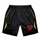 Men's Washington Nationals Black Gold Stripe MLB Shorts